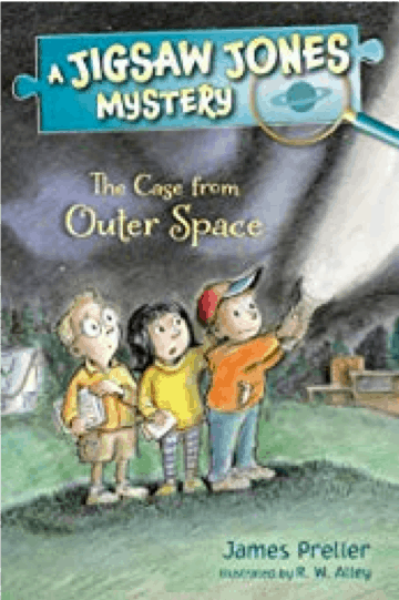 Book cover featuring three kids looking up at the night sky