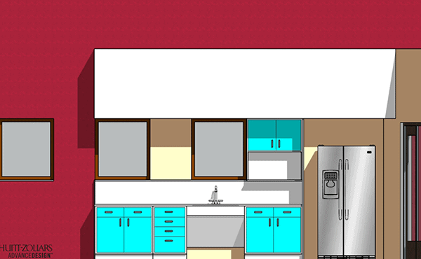 Vulcan Kitchen at Placitas Community Library elevation rendering