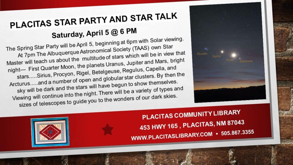 April 5 Star Party horizontal web April 5 Star Party horizontal web
