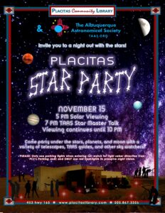PLACITAS STAR PARTY AND STAR TALK